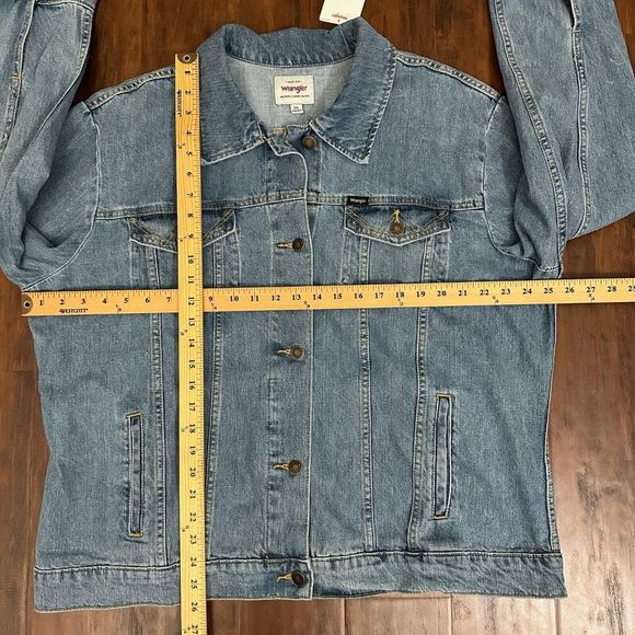 NWT WRANGLER Cowboy Cut Unlined Denim Jacket in Blue #10MT1JKBN - Picture 8 of 8